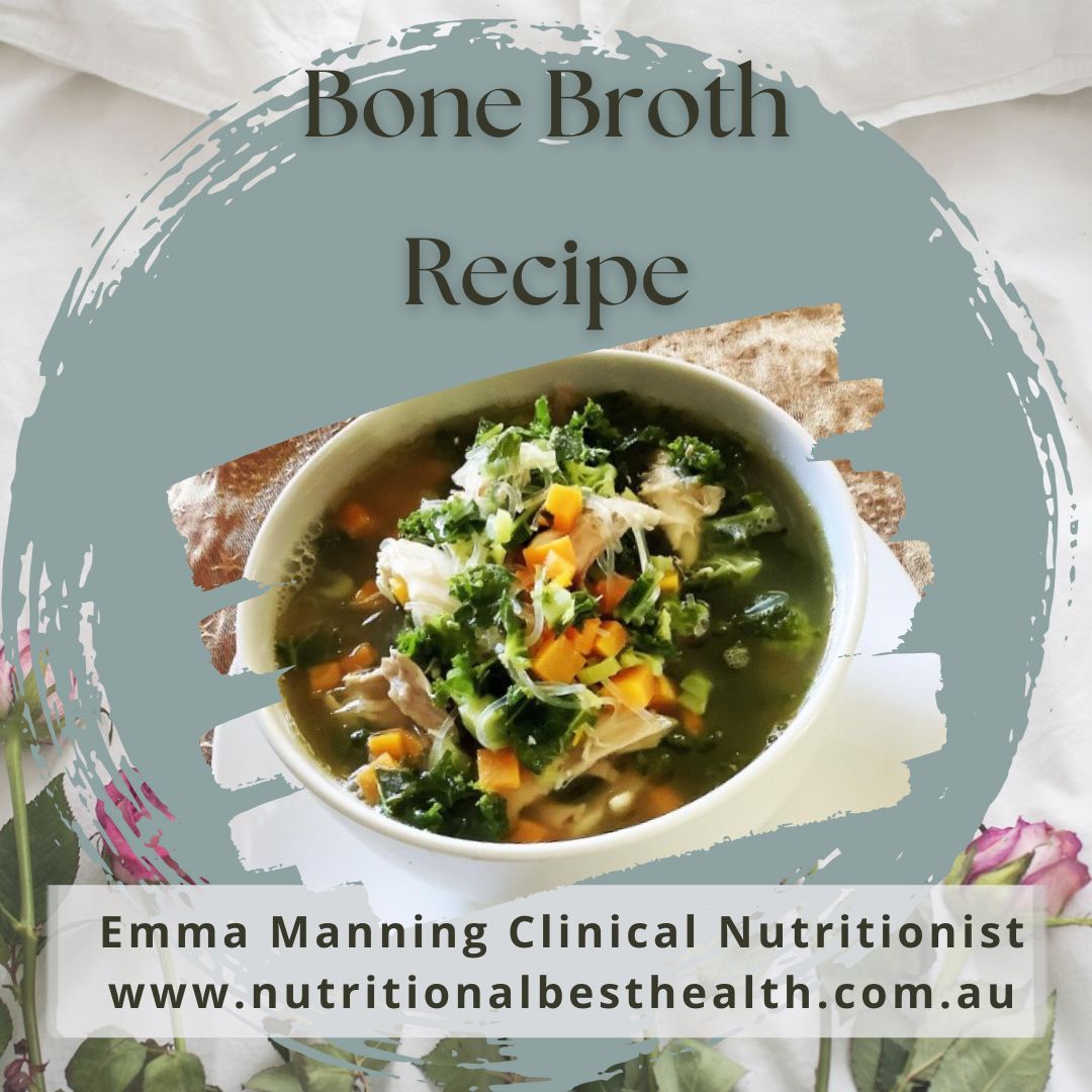 A delicious bone broth recipe.